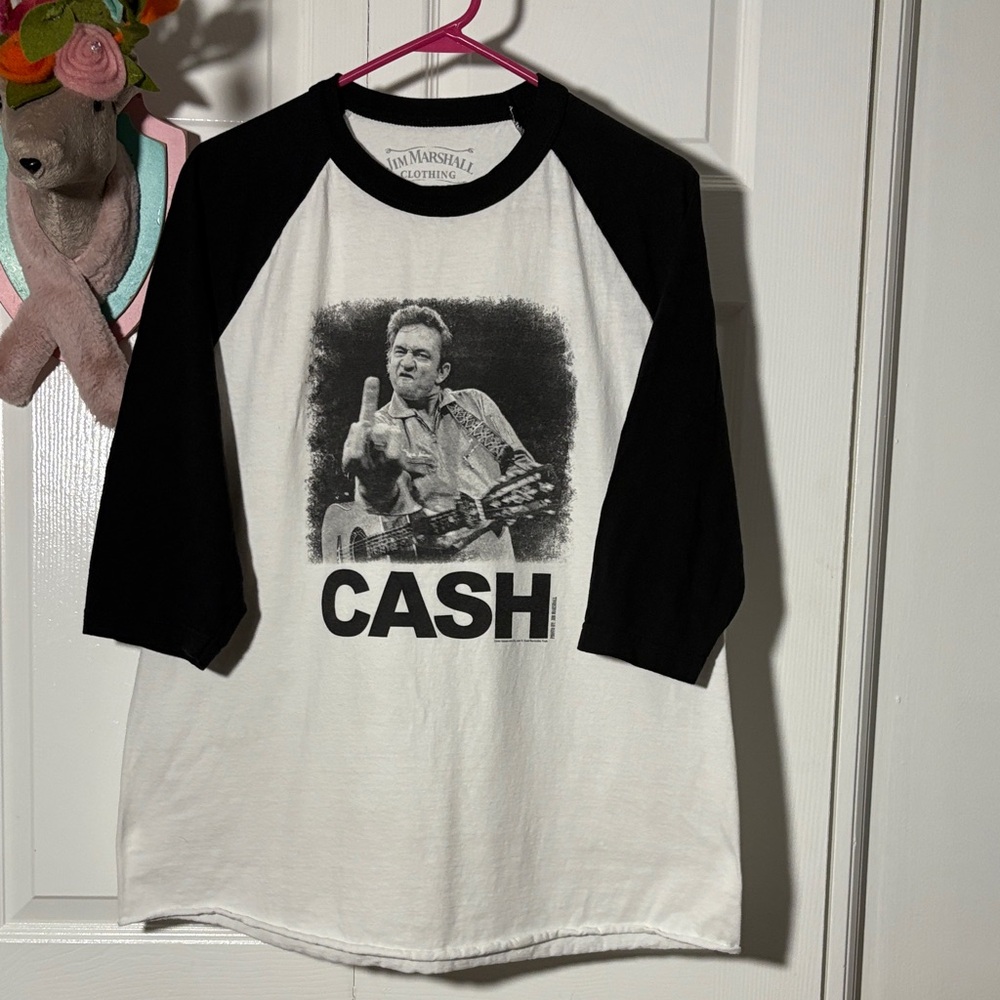 Black and White Graphic Long Sleeve Tee